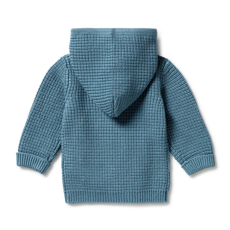 Child [2-14] Wilson & Frenchy Knitwear | Wilson And Frenchy Knitted Zipped Jacket - Bluestone