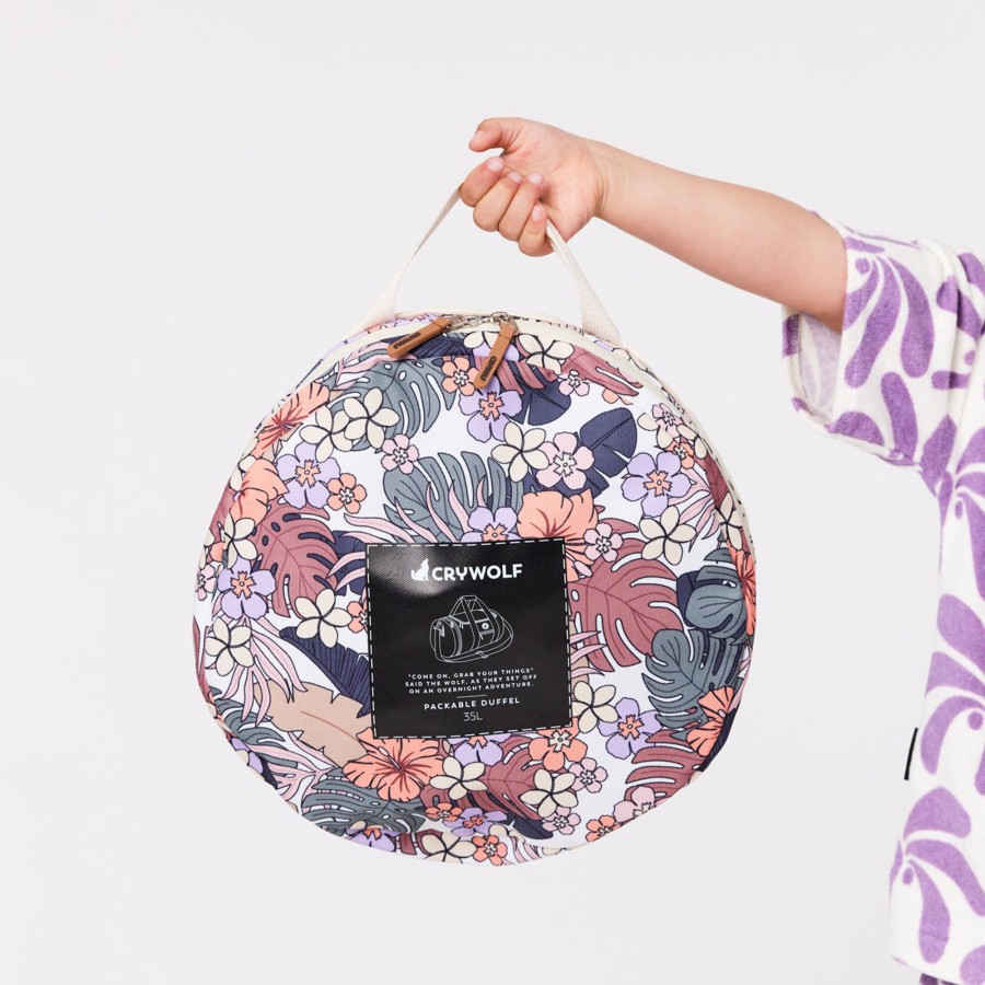 Child [2-14] Crywolf Bags + Mealtime | Crywolf Packable Duffel Tropical Floral