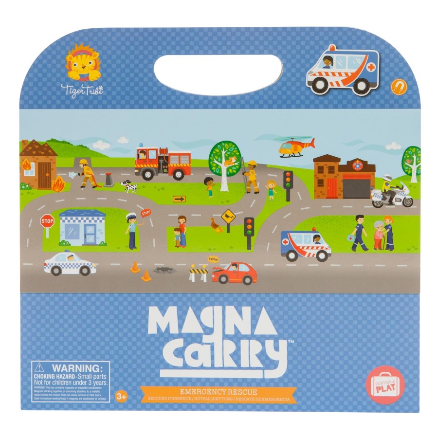 Play + Learn Tiger Tribe Magnet Play | Magna Carry - Emergency Rescue