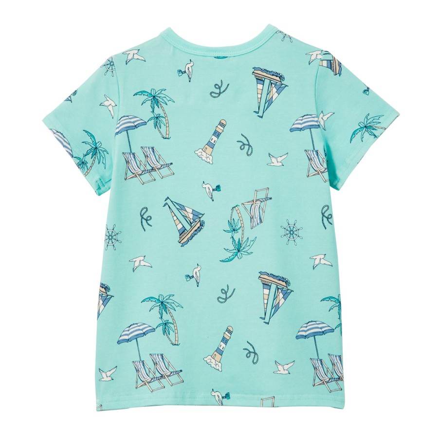 Baby [0-23M] Milky Tops | Milky Resort Tee - Cool Green