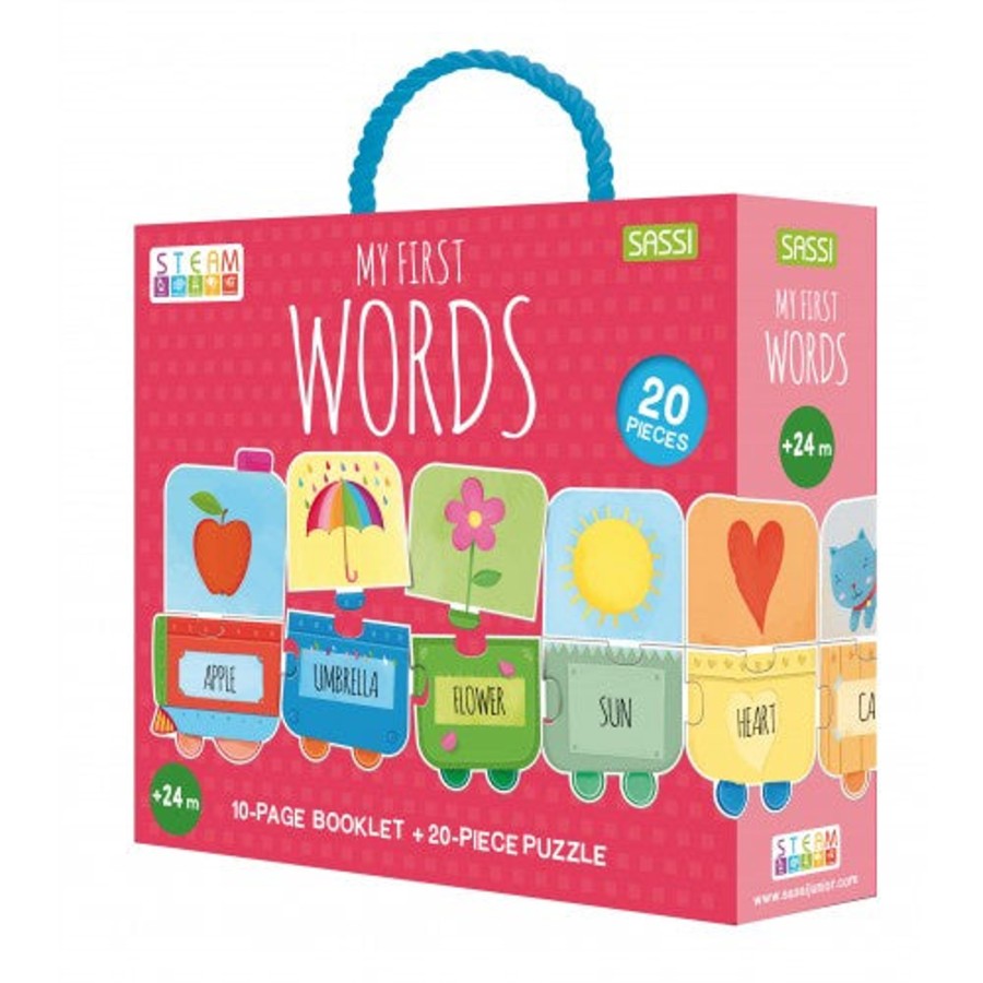 Play + Learn Sassi Puzzles | My First Puzzle + Book Set - Words