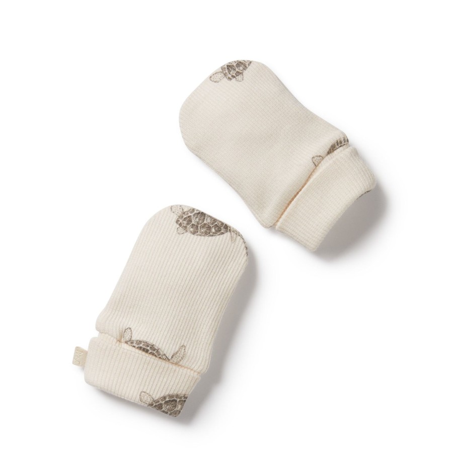 Baby [0-23M] Wilson & Frenchy Booties + Mittens | Wilson And Frenchy Organic Mittens Tiny Turtle