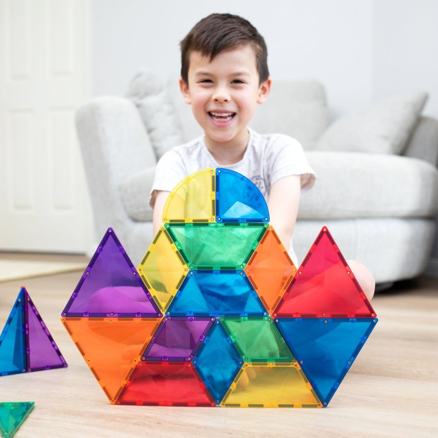 Play + Learn Connetix Construction | Connetix Tiles - 36 Piece Expansion Set | Rainbow