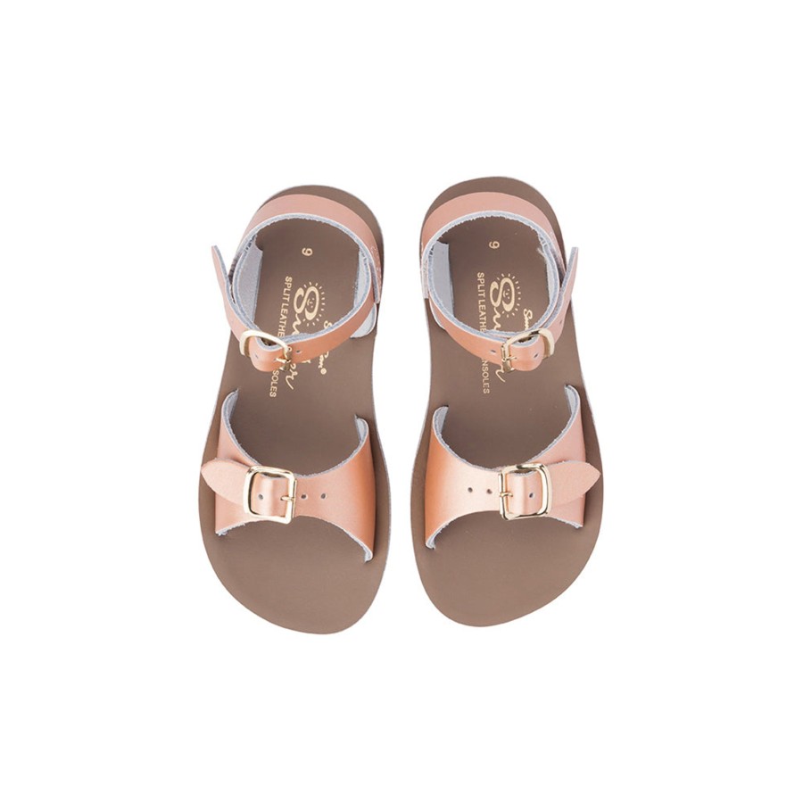 Child [2-14] Saltwater Sandals Footwear | Saltwater Sandals Sun San Surfer Rose Gold