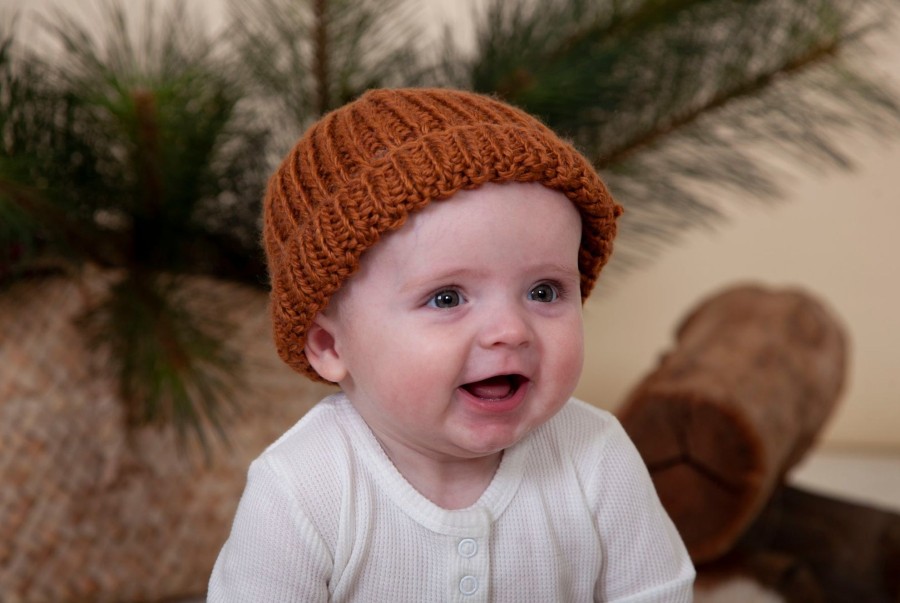 Baby [0-23M] Acorn Beanies | Acorn Freedom Beanie - Toast