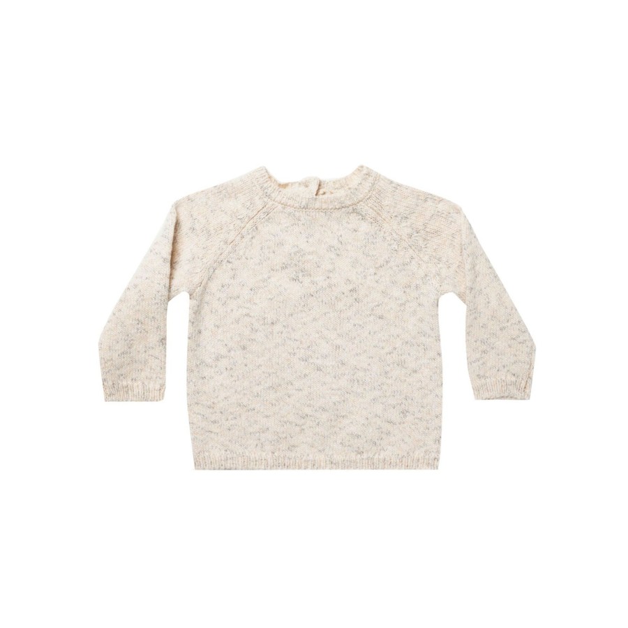 Child [2-14] Quincy Mae Knitwear | Quincy Mae Speckled Knit Sweater - Natural