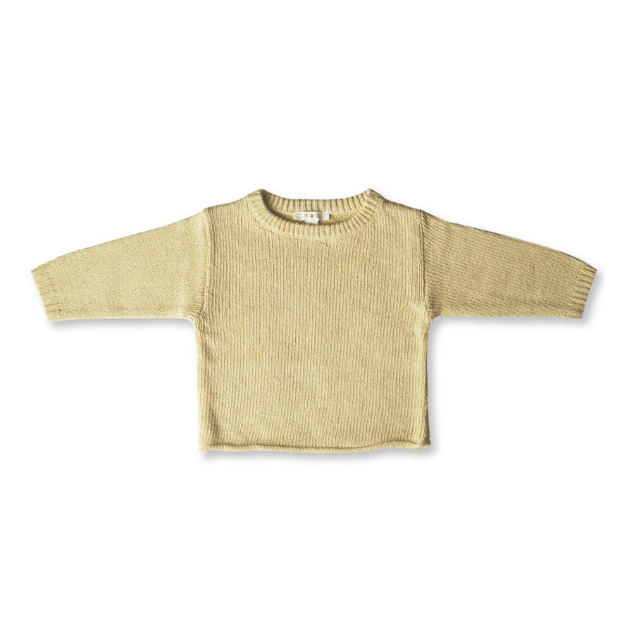 Child [2-14] Grown Knitwear | Grown Beach Pull Over - Lemon