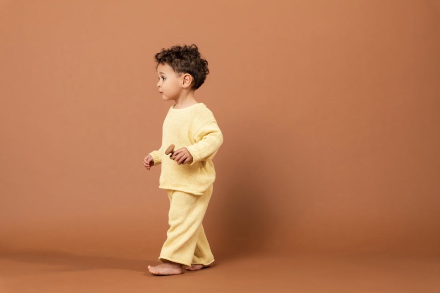 Child [2-14] Grown Knitwear | Grown Beach Pull Over - Lemon