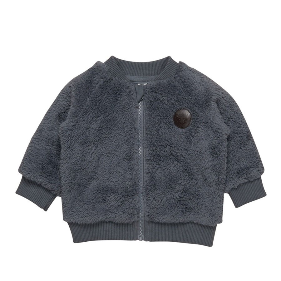 Child [2-14] Huxbaby Outerwear | Huxbaby Fur Jacket Dino - Ink