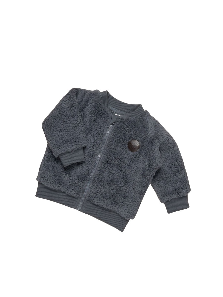 Child [2-14] Huxbaby Outerwear | Huxbaby Fur Jacket Dino - Ink