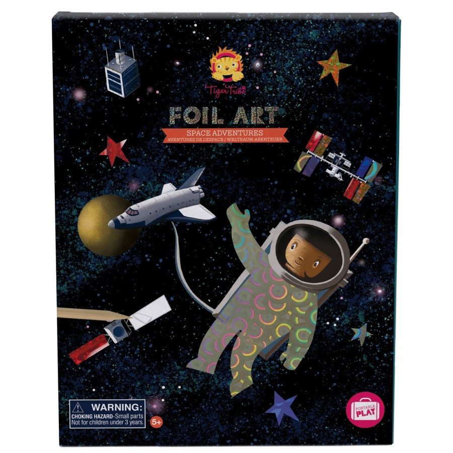 Play + Learn Tiger Tribe Activity Sets | Foil Art - Space Adventures