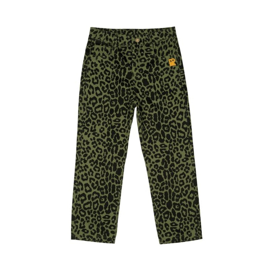 Child [2-14] Rock Your Baby Bottoms | Rock Your Baby Green Leopard Pants