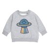 Child [2-14] Huxbaby Jumpers | Huxbaby Sweatshirt Rainbow Planet - Grey Marle