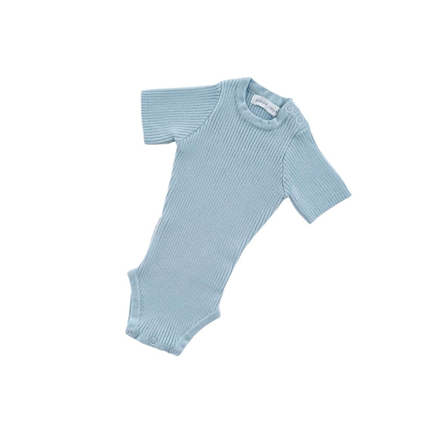 Baby [0-23M] Ziggy Lou All In One | Ziggy Lou - Summer Ribbed Bodysuit | Sea