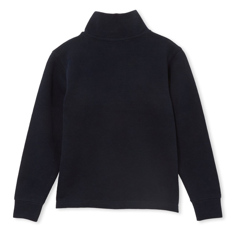 Baby [0-23M] Milky Jumpers | Milky French Rib Zip Jumper - Navy