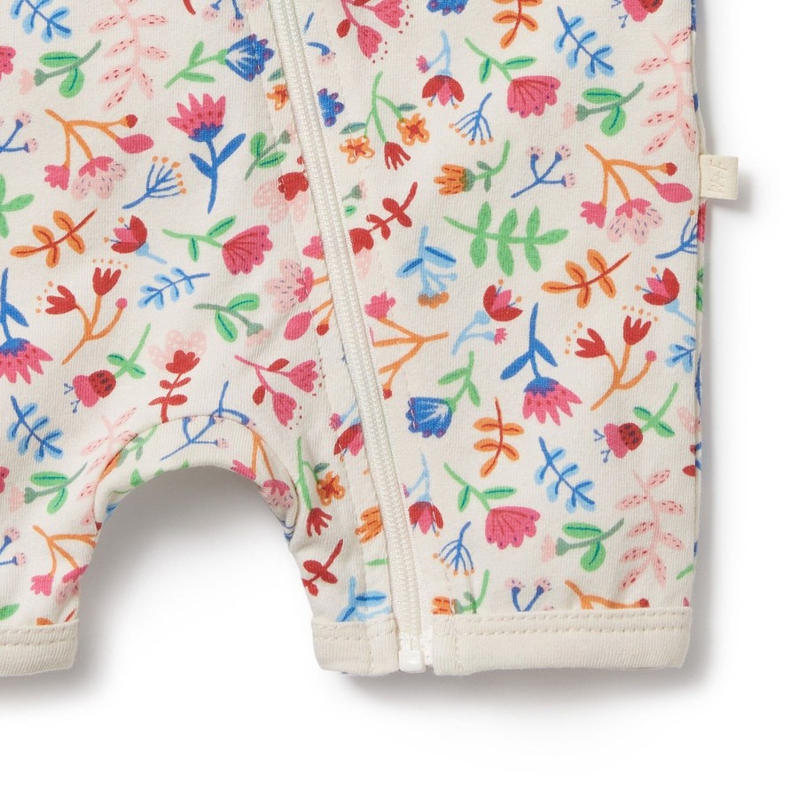 Baby [0-23M] Wilson & Frenchy All In One | Wilson And Frenchy Organic Boyleg Zipsuit Tropical Garden