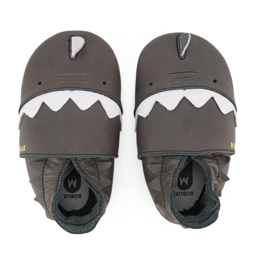 Baby [0-23M] Bobux Footwear | Bobux Soft Sole Fin - Charcoal