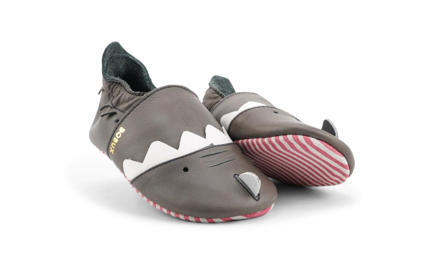 Baby [0-23M] Bobux Footwear | Bobux Soft Sole Fin - Charcoal