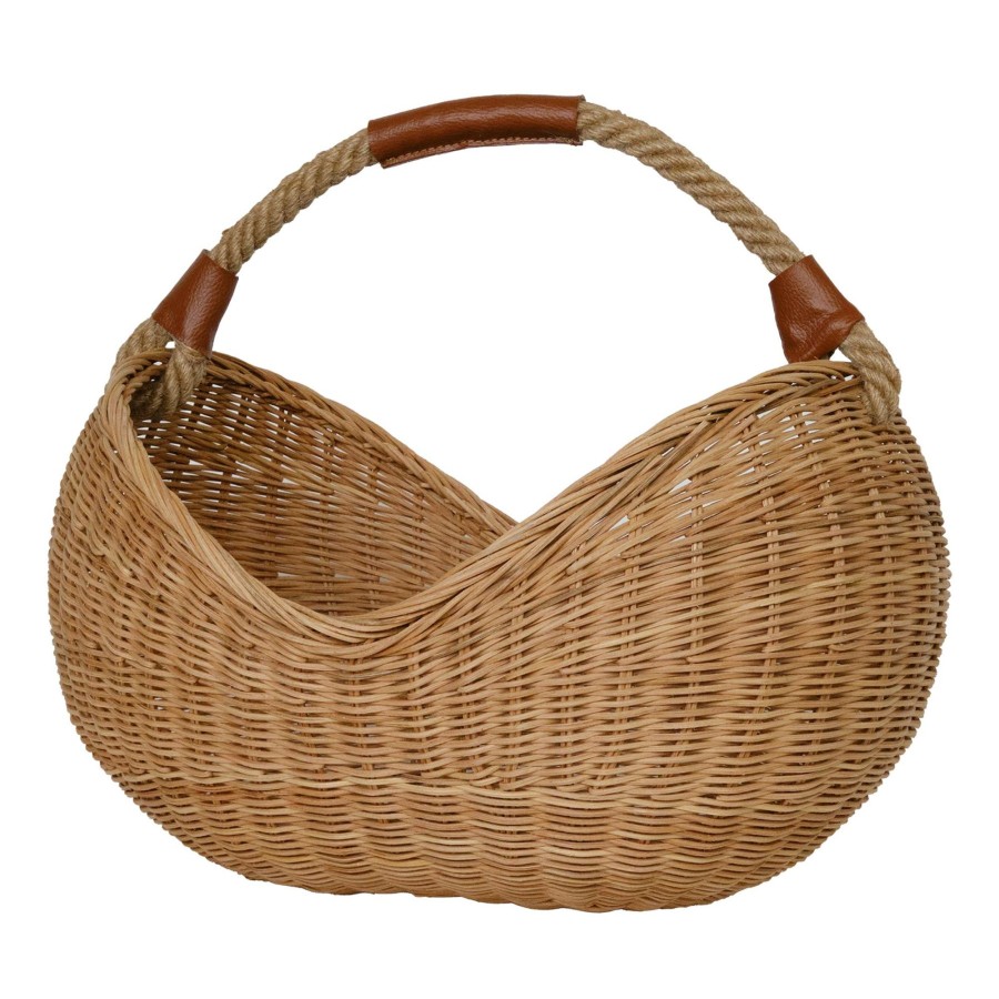 Play + Learn Olli Ella Dolls + Accessories | Olli Ella - Rattan Half Moon Basket