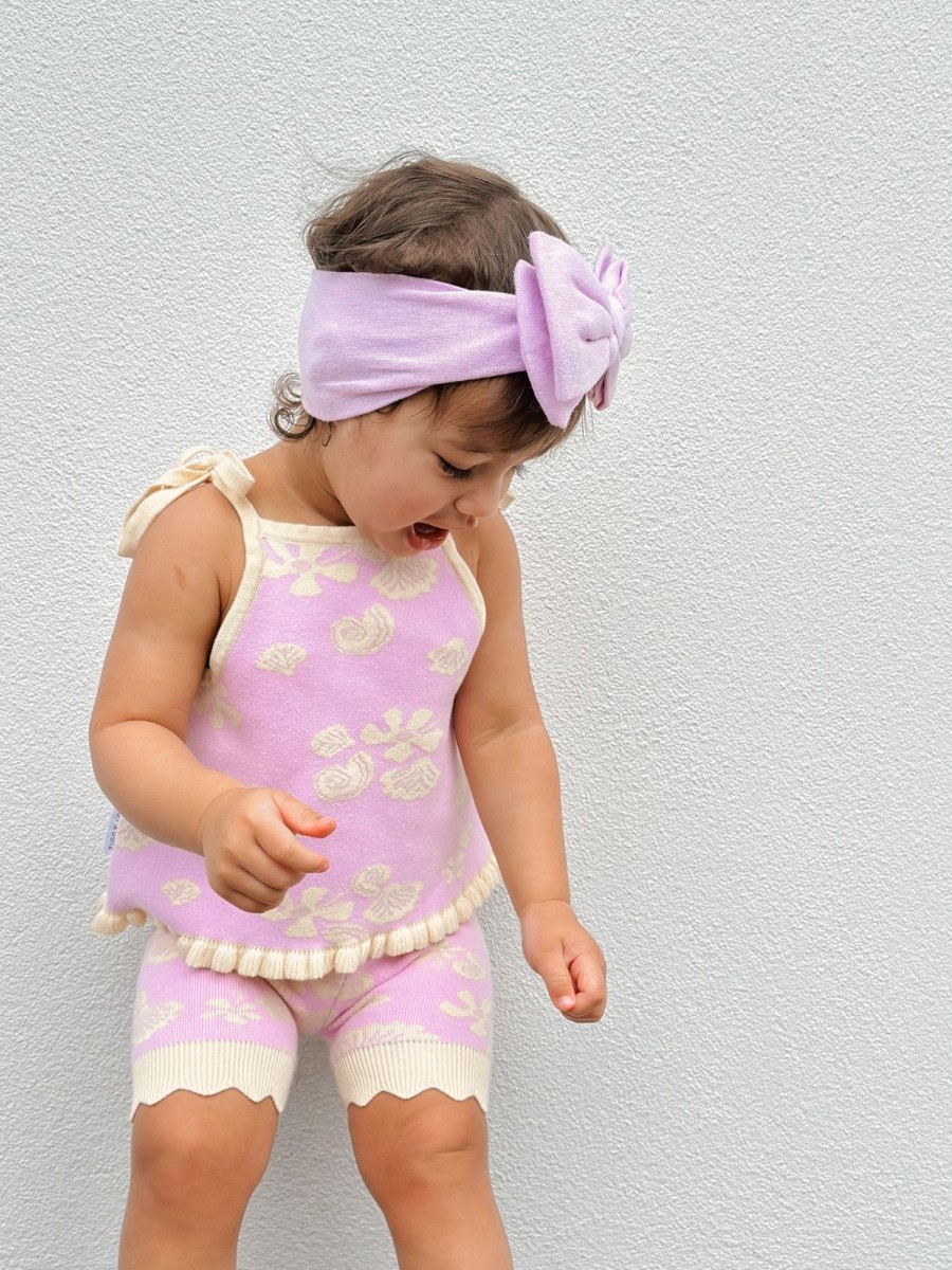 Child [2-14] Ziggy Lou Knitwear | Ziggy Lou - Tie Singlet | Seashell