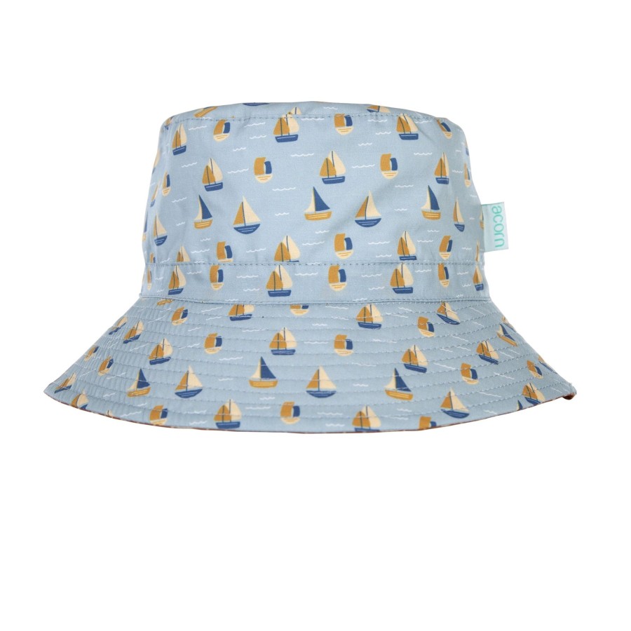 Child [2-14] Acorn Hats | Acorn Wide Brim Bucket Hat - Sail The Bay