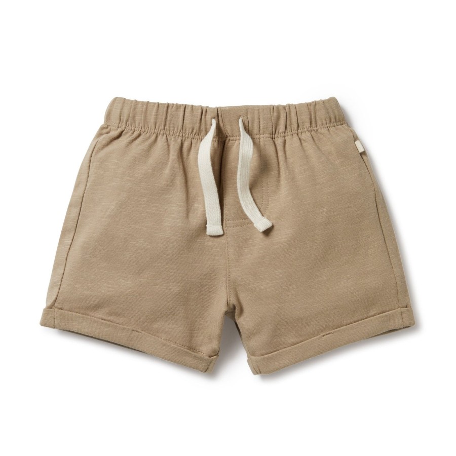 Baby [0-23M] Wilson & Frenchy Bottoms | Wilson And Frenchy Organic Tie Front Short Driftwood