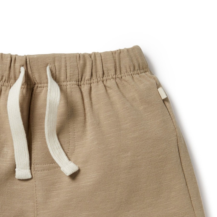 Baby [0-23M] Wilson & Frenchy Bottoms | Wilson And Frenchy Organic Tie Front Short Driftwood