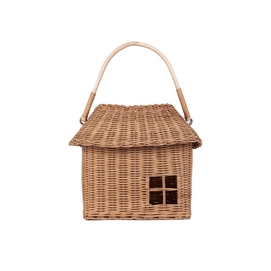 Play + Learn Olli Ella Dolls + Accessories | Olli Ella Rattan Hutch Basket - Big