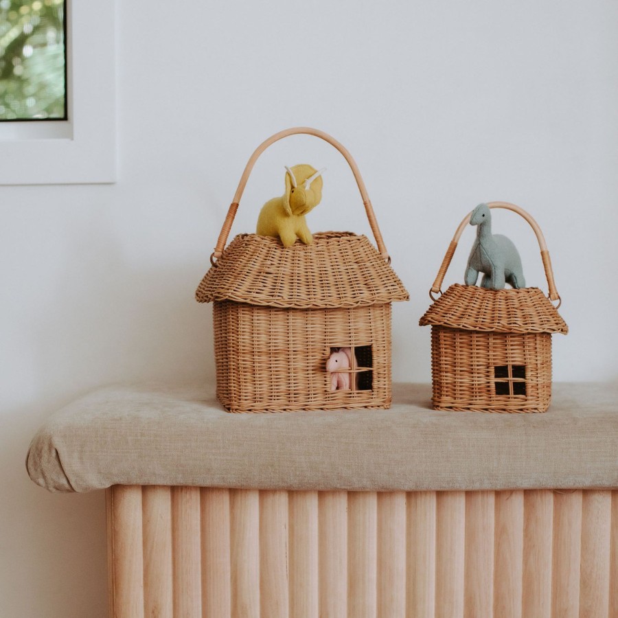 Play + Learn Olli Ella Dolls + Accessories | Olli Ella Rattan Hutch Basket - Big