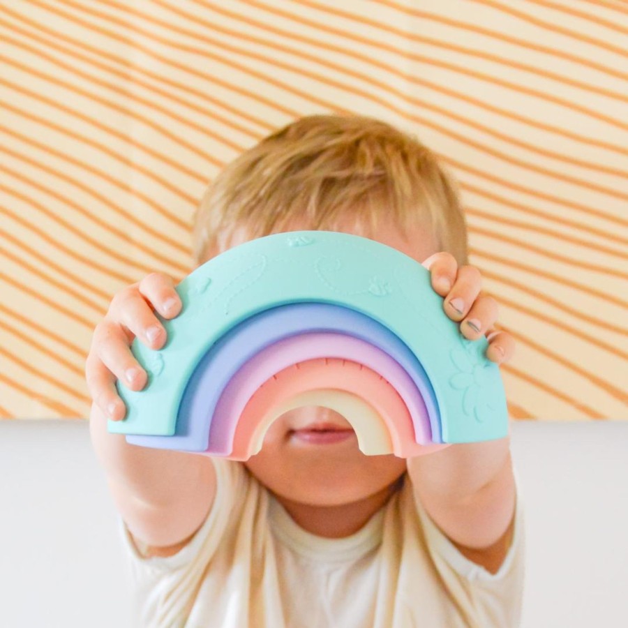 Baby [0-23M] Jellystone Designs Sensory | Over The Rainbow - Rainbow Pastel