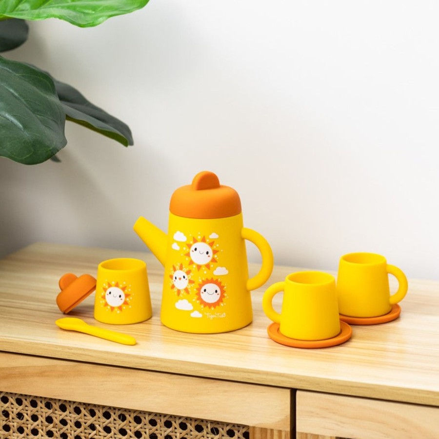 Play + Learn Tiger Tribe Outdoor | Silicone Tea Set - Sunny Days