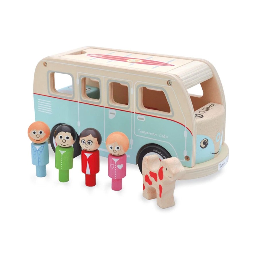 Play + Learn Indigo Jamm Wooden Toys | Indigo Jamm - Colin'S Camper Van