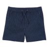 Child [2-14] Milky Bottoms | Milky Navy Stripe Linen Boys Short