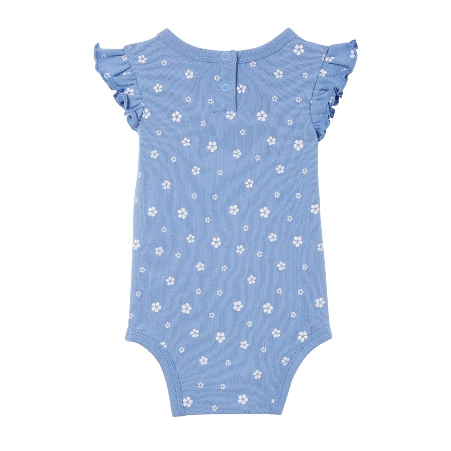 Baby [0-23M] Milky All In One | Milky Cornflower Frill Bubbysuit - Cornflower