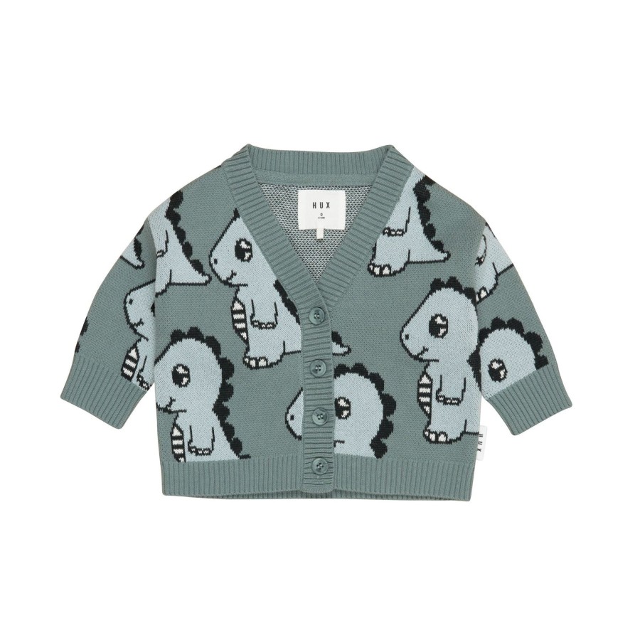 Baby [0-23M] Huxbaby Jumpers | Huxbaby Dino Boxy Cardi