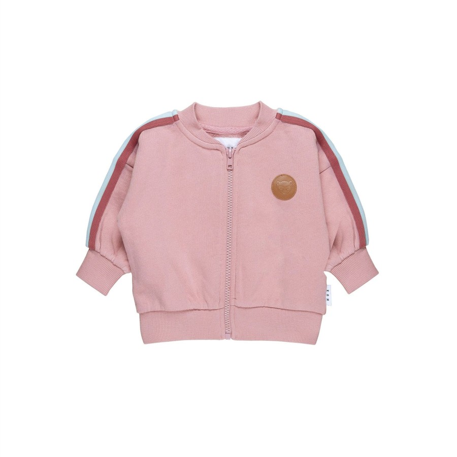 Baby [0-23M] Huxbaby Outerwear | Huxbaby Dusty Rose Retro Track Jacket