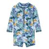 Baby [0-23M] Milky Swim | Milky In The Wild Long Sleeve Swimsuit - Multi/Midnight Blue