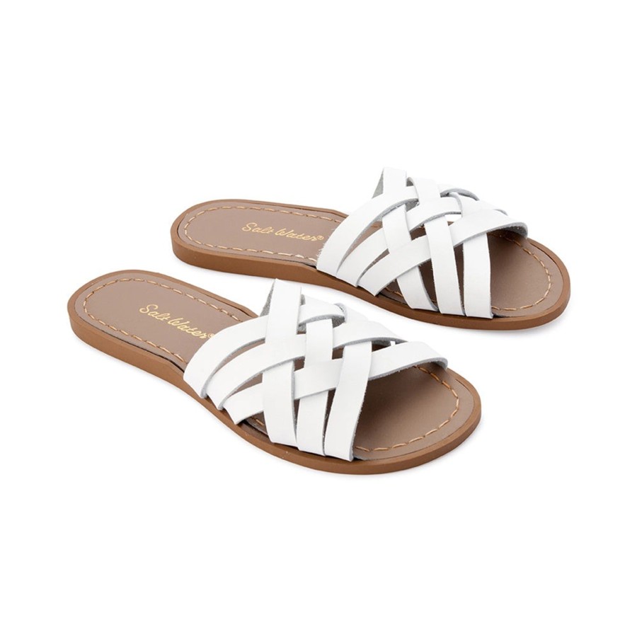 Grown Ups Saltwater Sandals | Saltwater Sandals Adults Retro Slides White