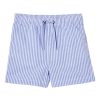 Child [2-14] Milky Bottoms | Milky Yacht Stripe Poplin Cotton Short - Blue Stripe