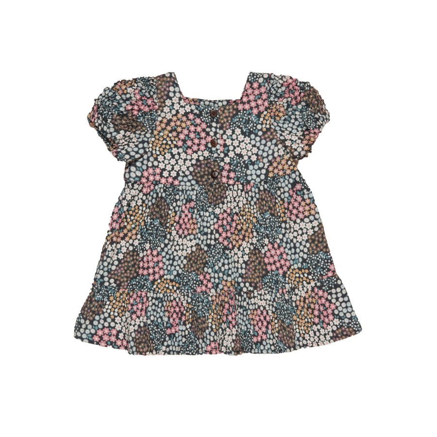 Child [2-14] Huxbaby Dresses | Huxbaby Garden Floral Puff Sleeve Dress