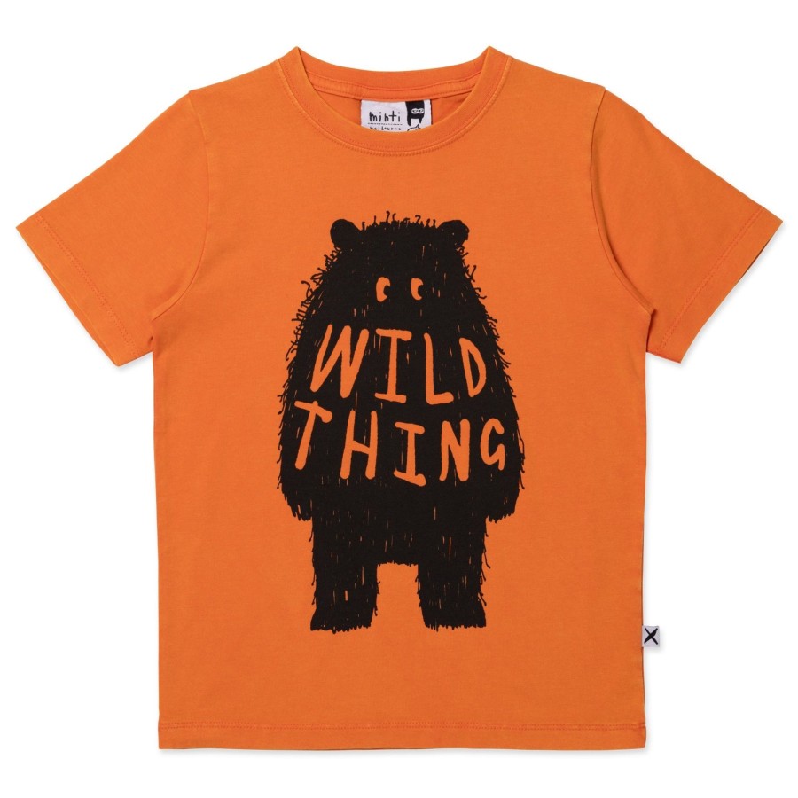 Child [2-14] Minti Tops | Minti Wild Thing Tee - Orange Wash