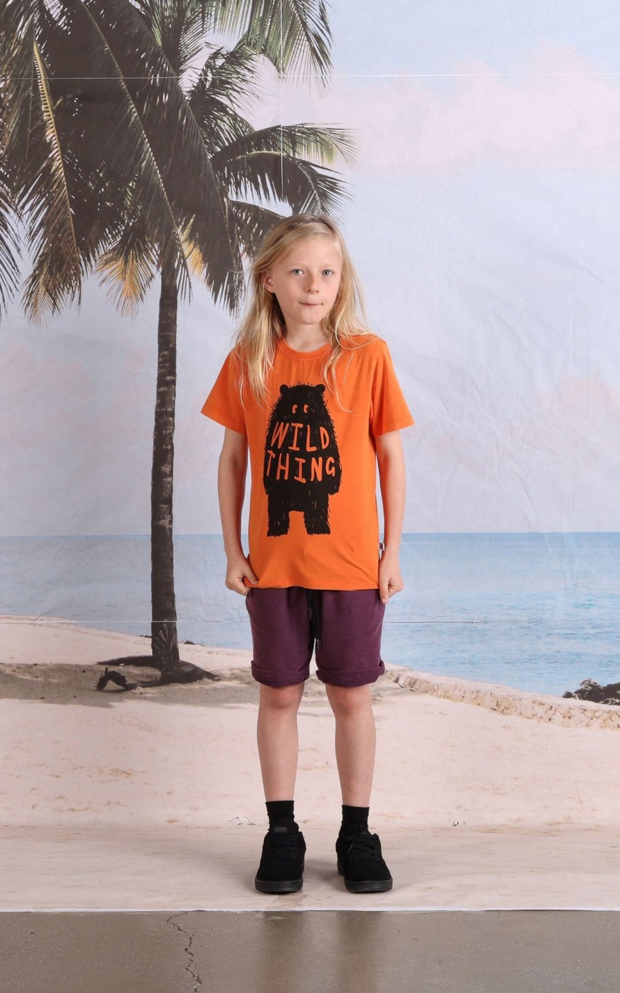 Child [2-14] Minti Tops | Minti Wild Thing Tee - Orange Wash