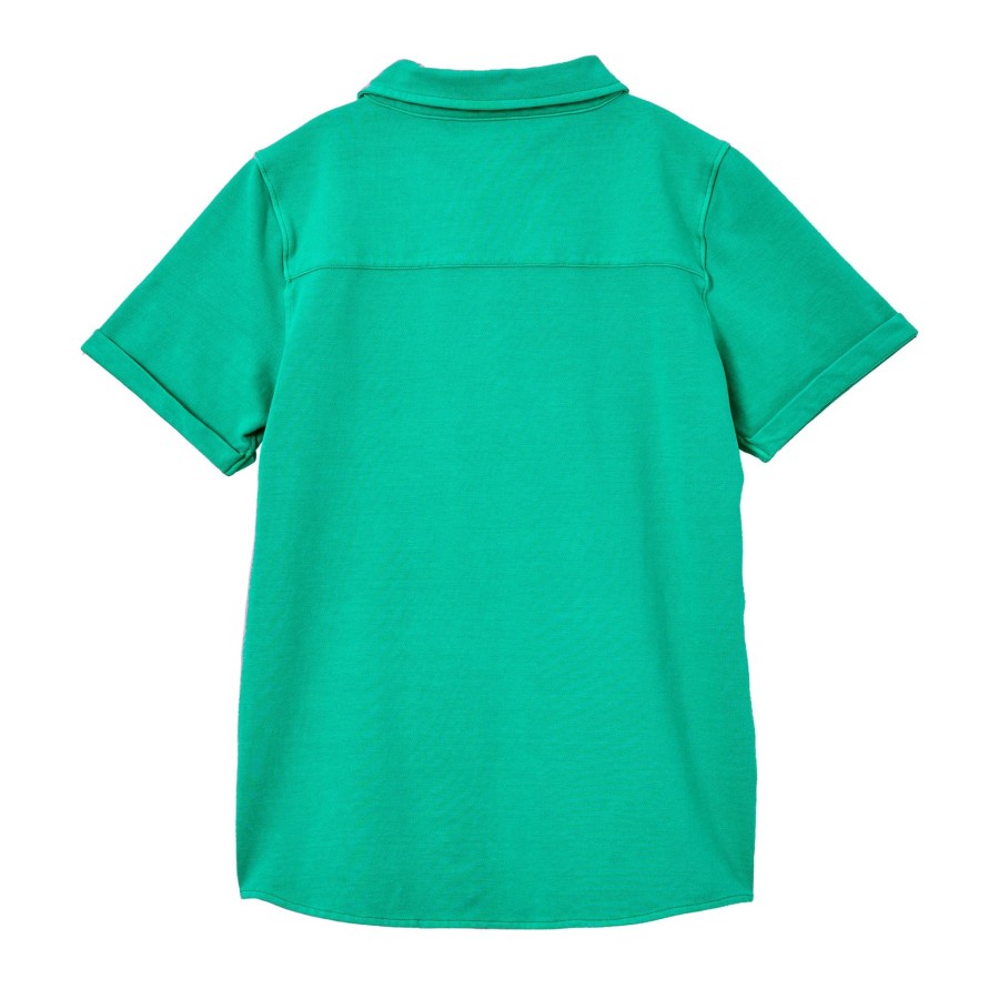 Child [2-14] Milky Tops | Milky Apple Green Pique Shirt - Apple Green