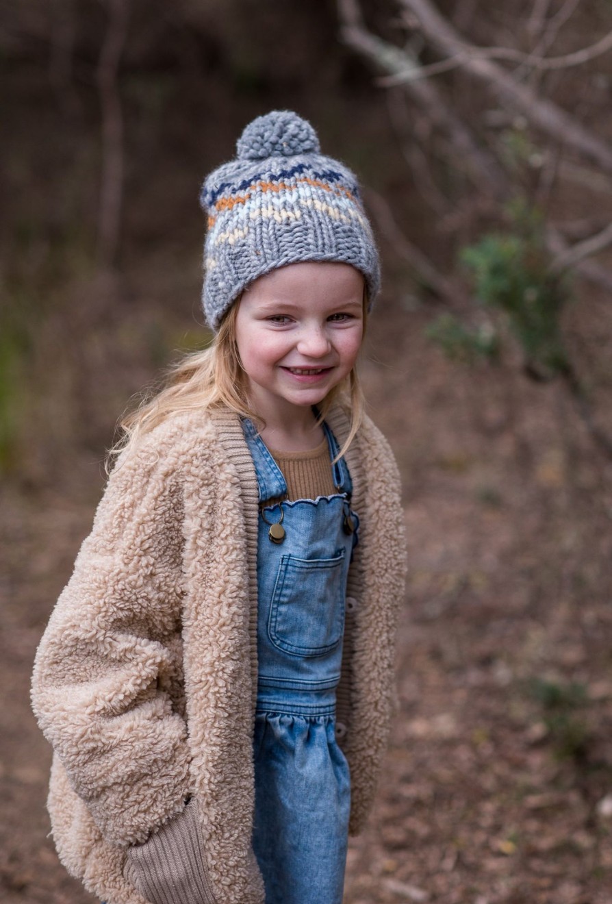 Child [2-14] Acorn Beanies | Acorn Stevie Beanie - Grey