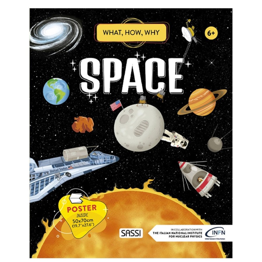 Play + Learn Sassi Books | What How Why Space Book And Poster