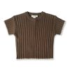 Child [2-14] Grown Knitwear | Grown Knitted Rib Tee - Chocolate