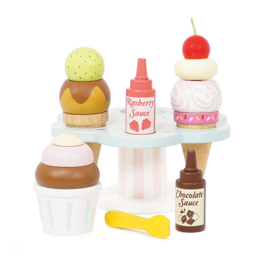 Play + Learn Le Toy Van Wooden Toys | Carlo'S Gelato Wooden Ice Cream Set