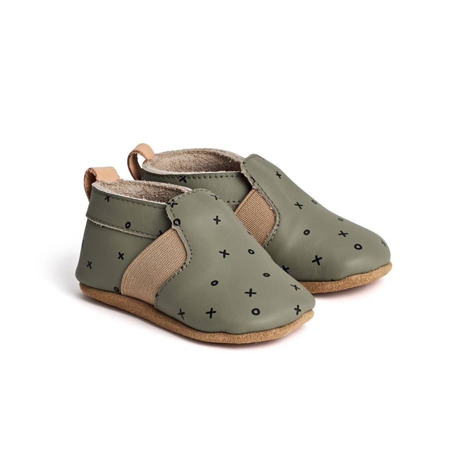 Baby [0-23M] Pretty Brave Footwear | Pretty Brave Baby Slip-On - Khaki Xo