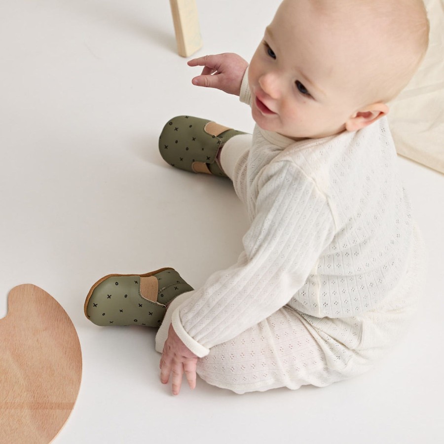 Baby [0-23M] Pretty Brave Footwear | Pretty Brave Baby Slip-On - Khaki Xo