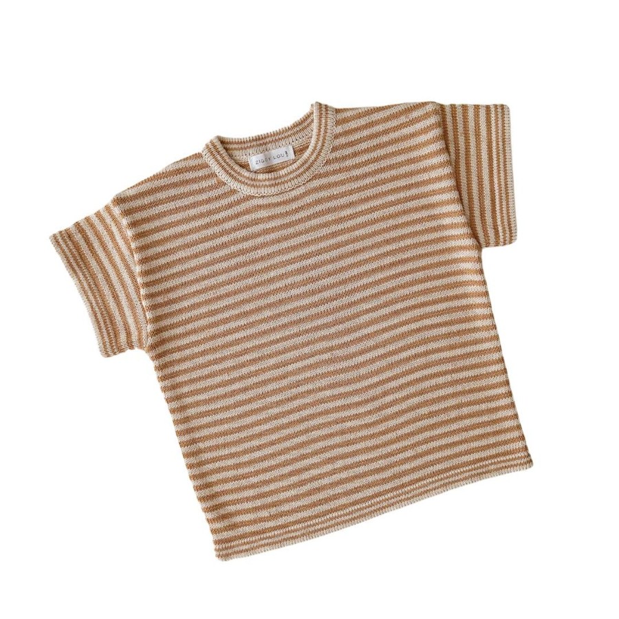 Child [2-14] Ziggy Lou Knitwear | Ziggy Lou - Tee | Golden Stripes